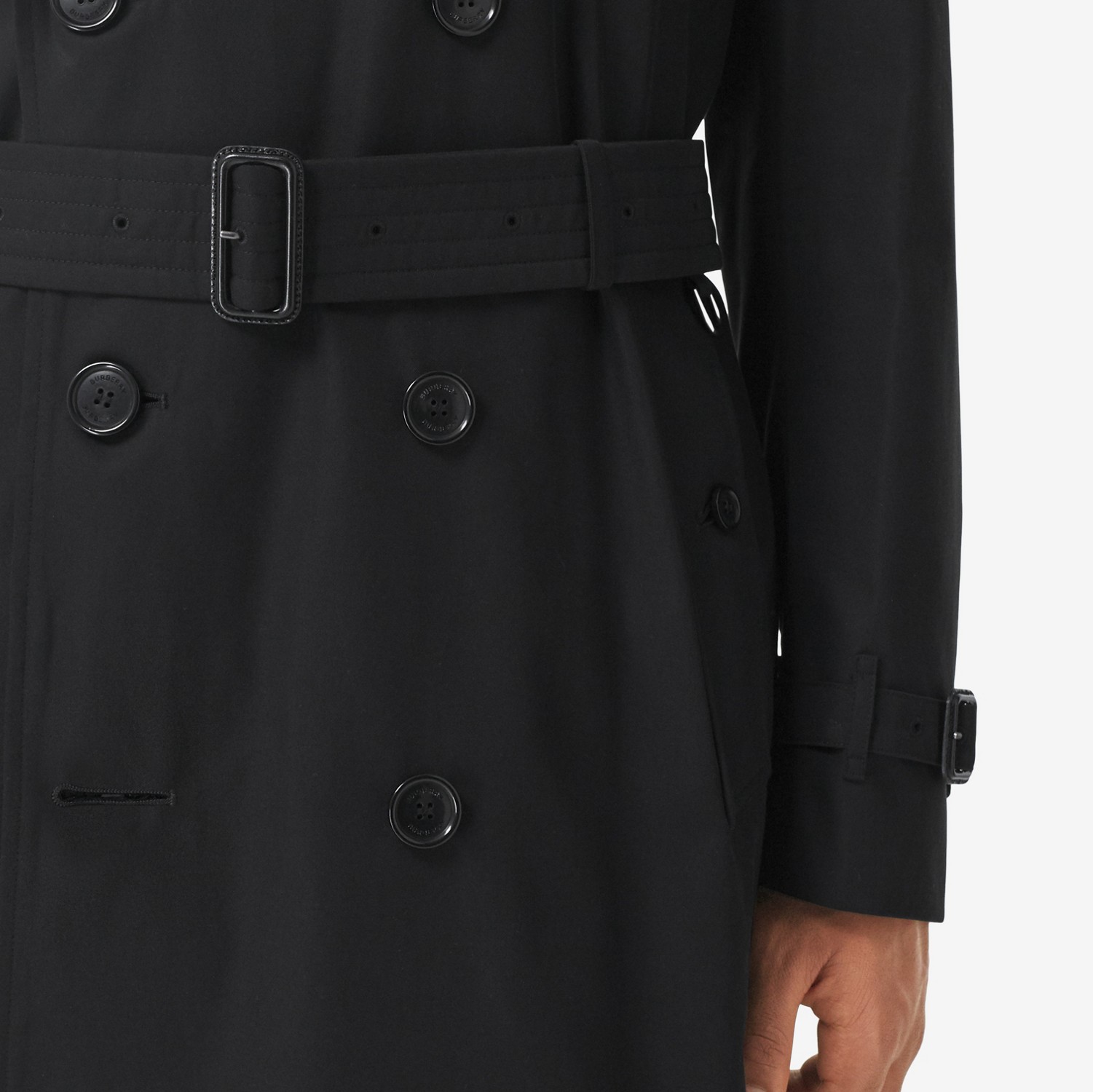 The Mid-length Kensington Heritage Trench Coat in Black - Men | Burberry® Official