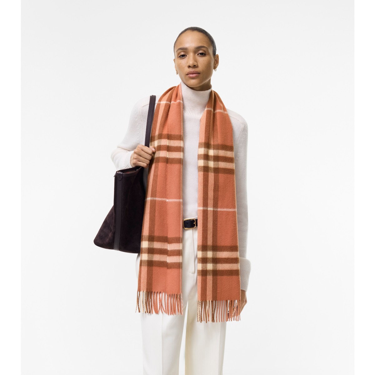 Check Cashmere Scarf