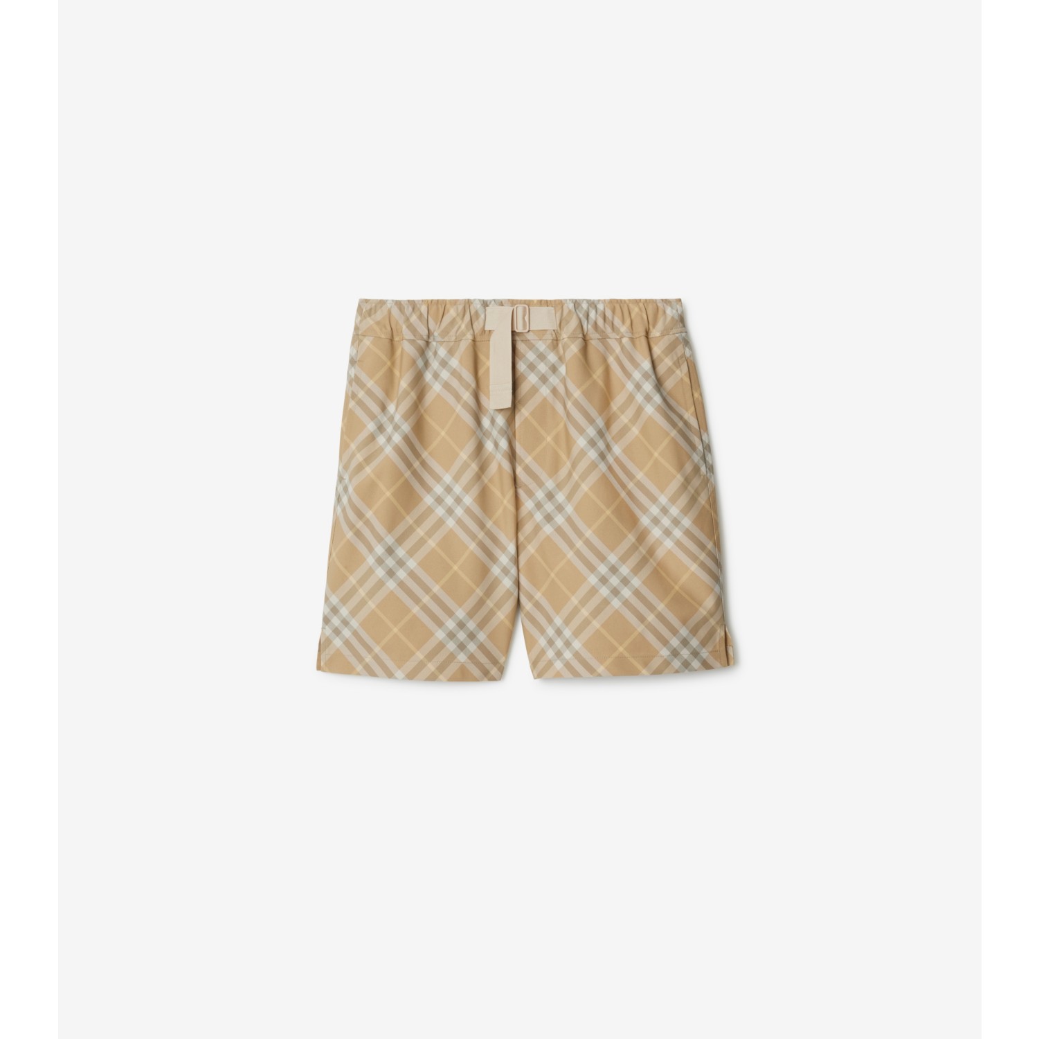 Check Shorts in Flax Men Burberry Official