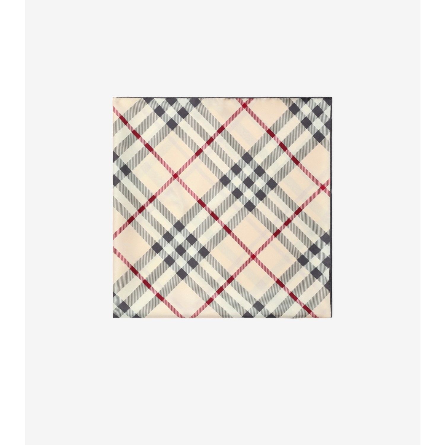 チェック シルク スカーフ (ストーン) | Burberry®公式サイト