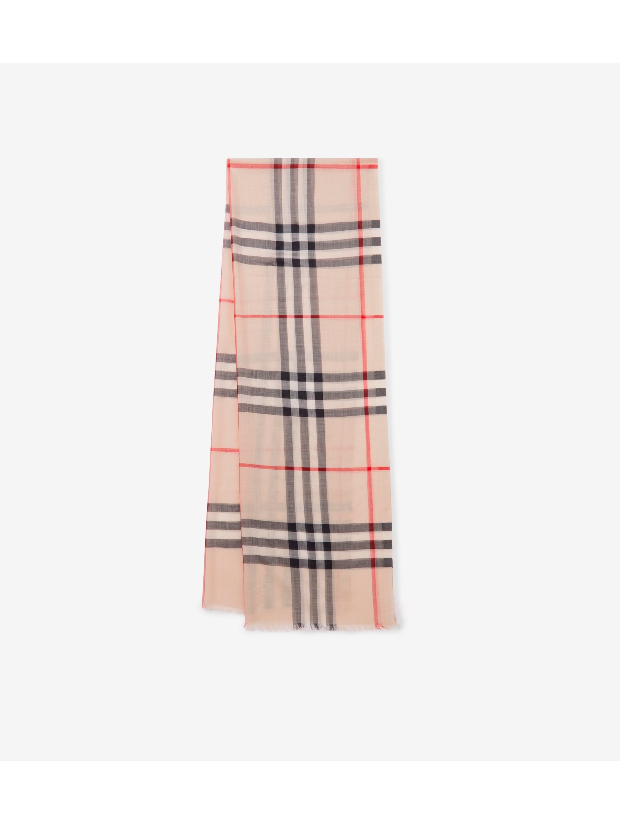 Burberry giant check wool & silk gauze scarf deals