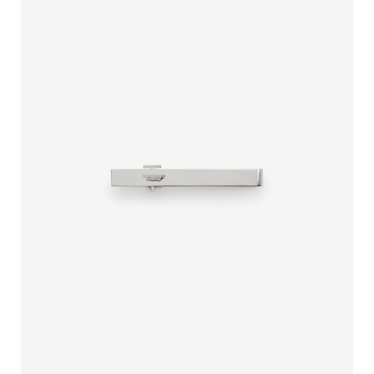 Logo Detail Palladium-plated Tie Bar - Men