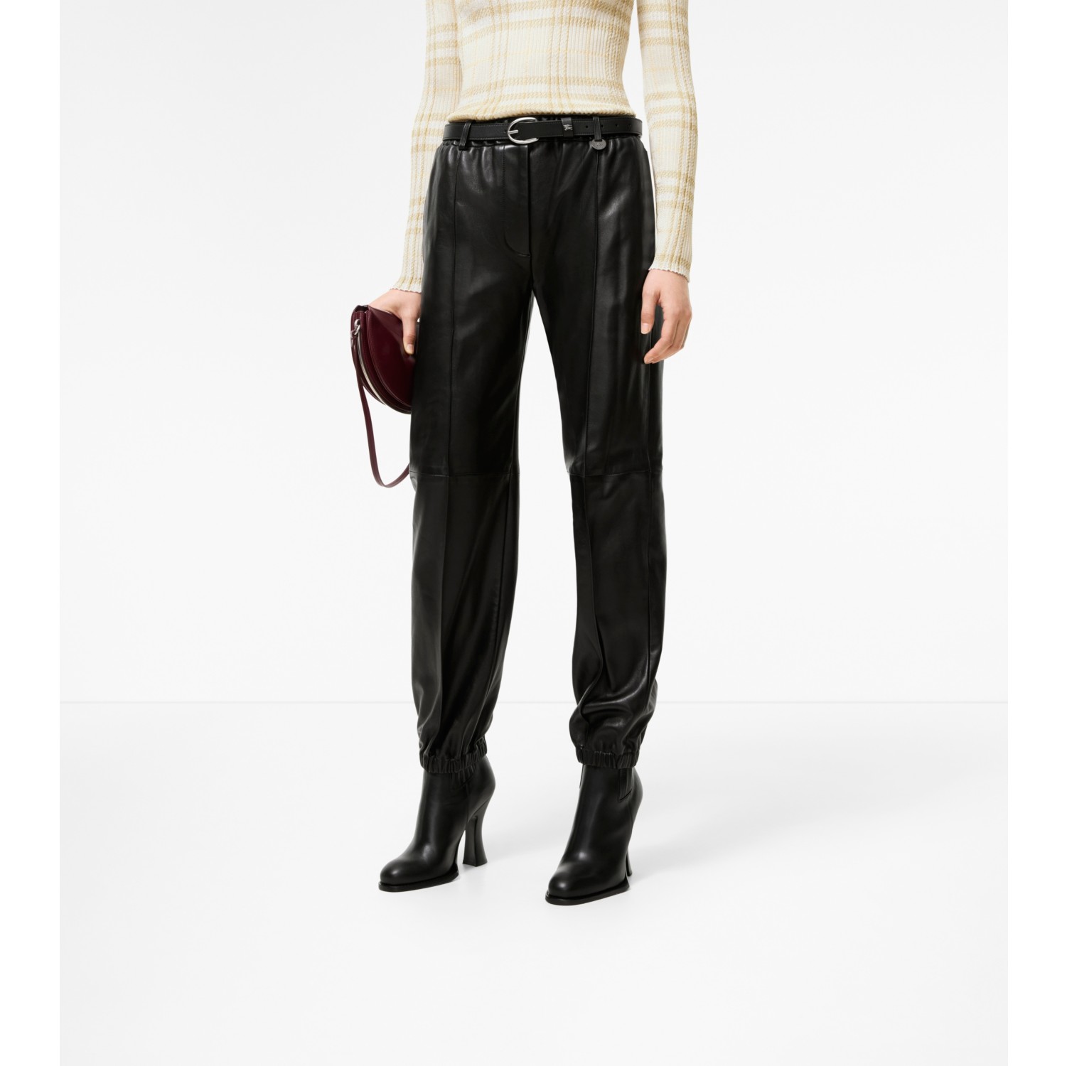 Leather Jogging Pants