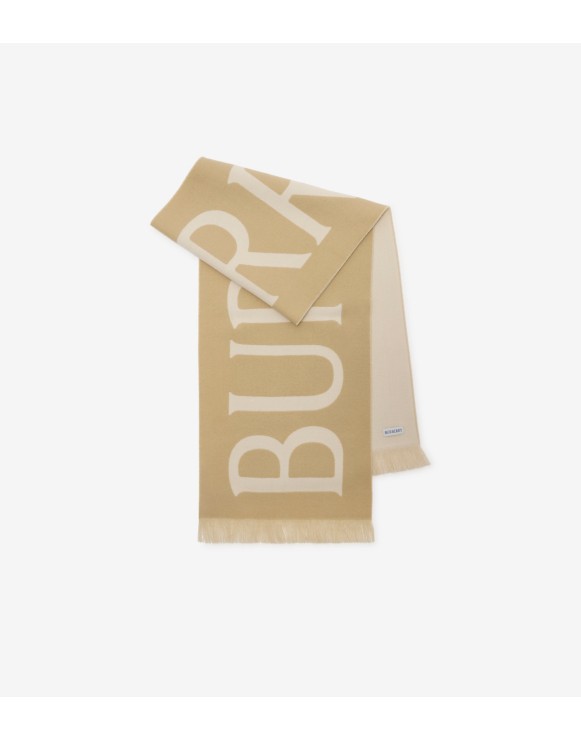 Cachecol de lã com logotipo