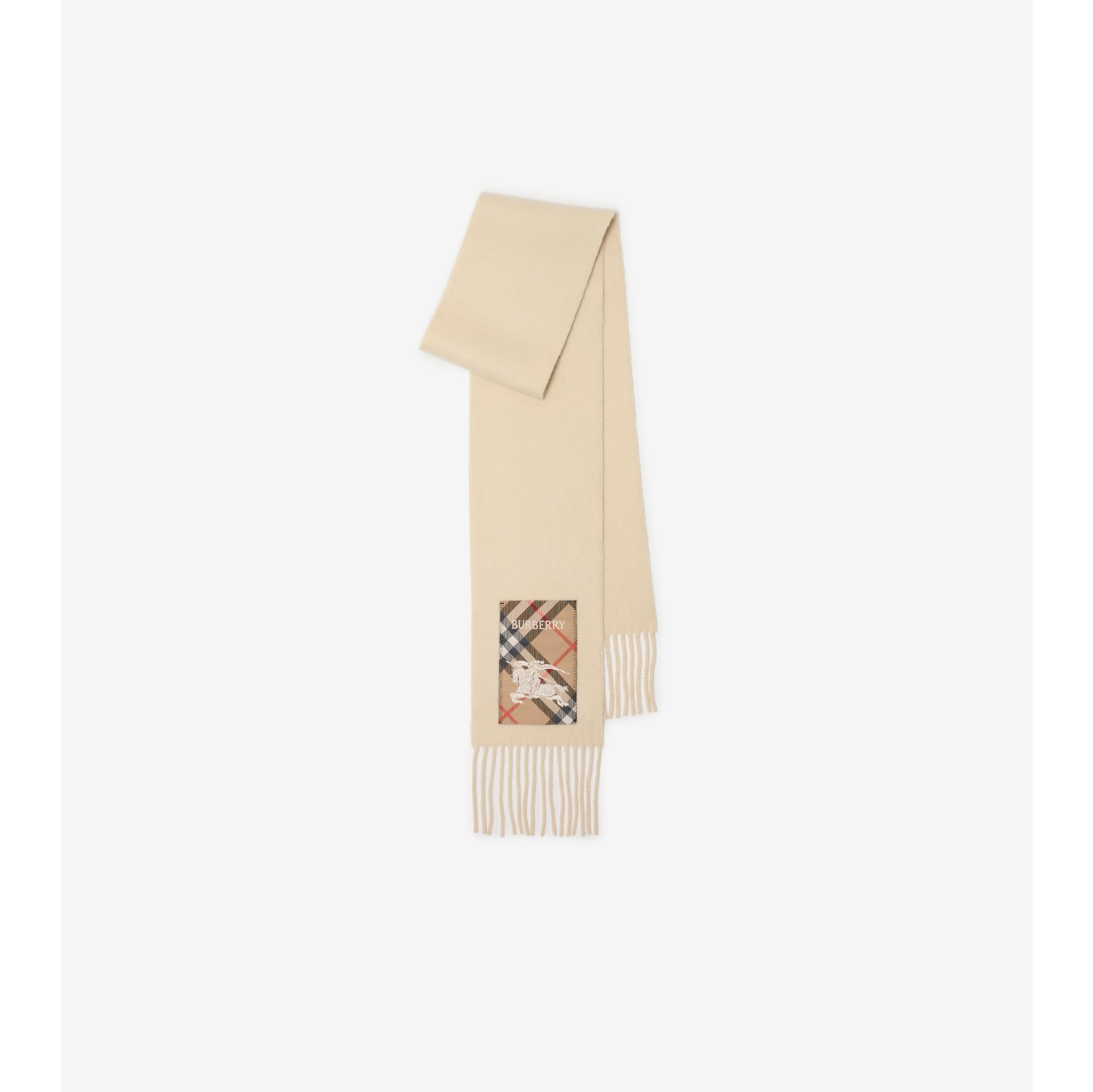 Check Label Cashmere Scarf