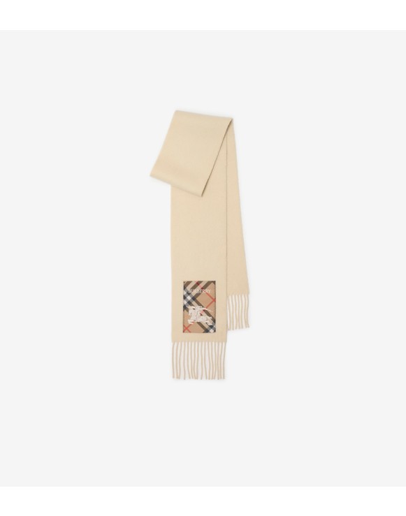 Check Label Cashmere Scarf