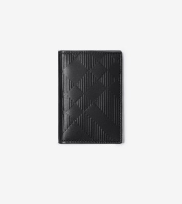 Burberry Check Wallet in Black - Burberry