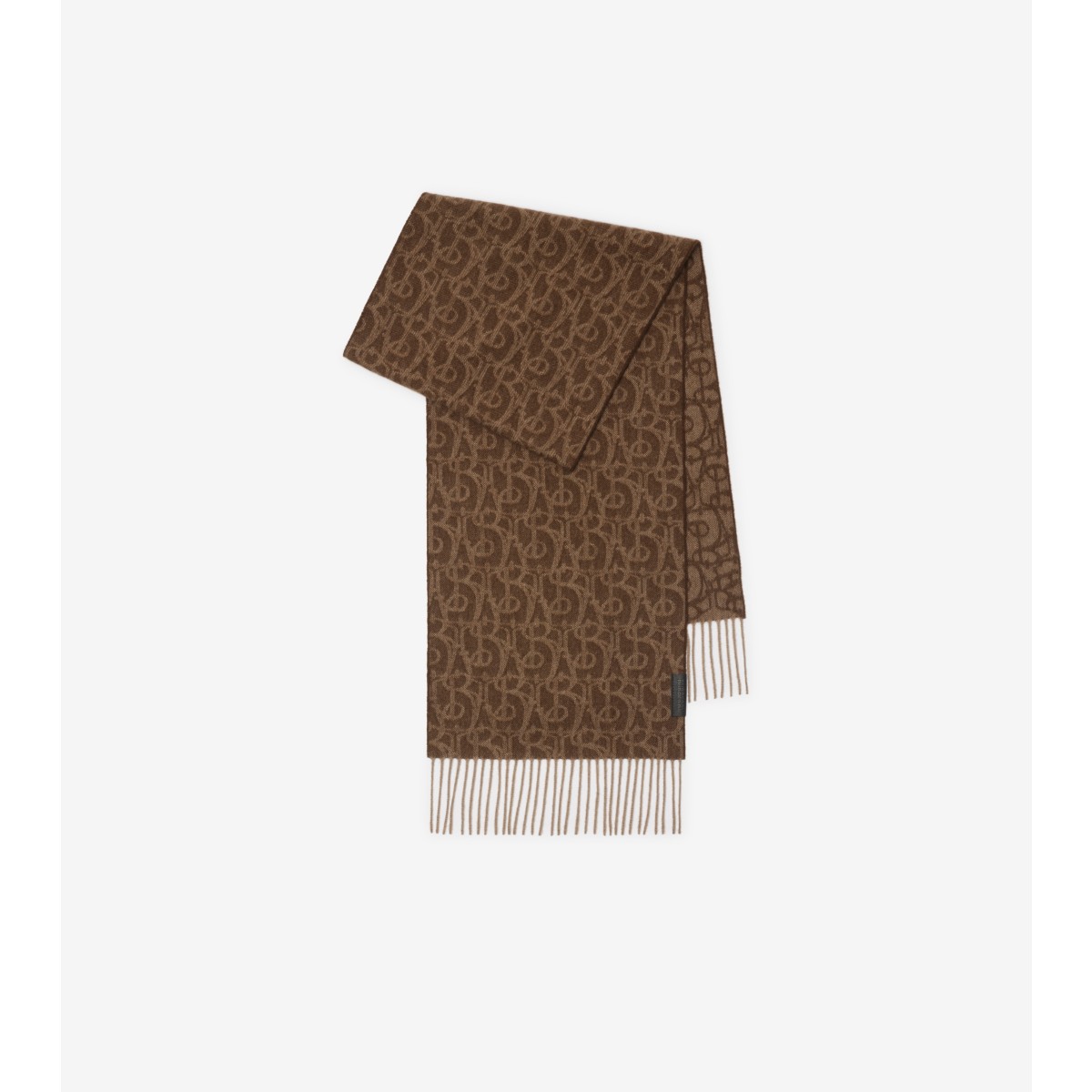 Burberry B Charm Cashmere Scarf In Twig