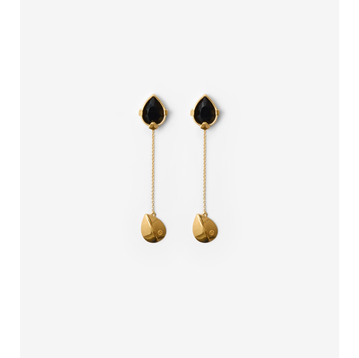 Onyx Shield Pendant Earrings in Gold/black - Women | Burberry® Official