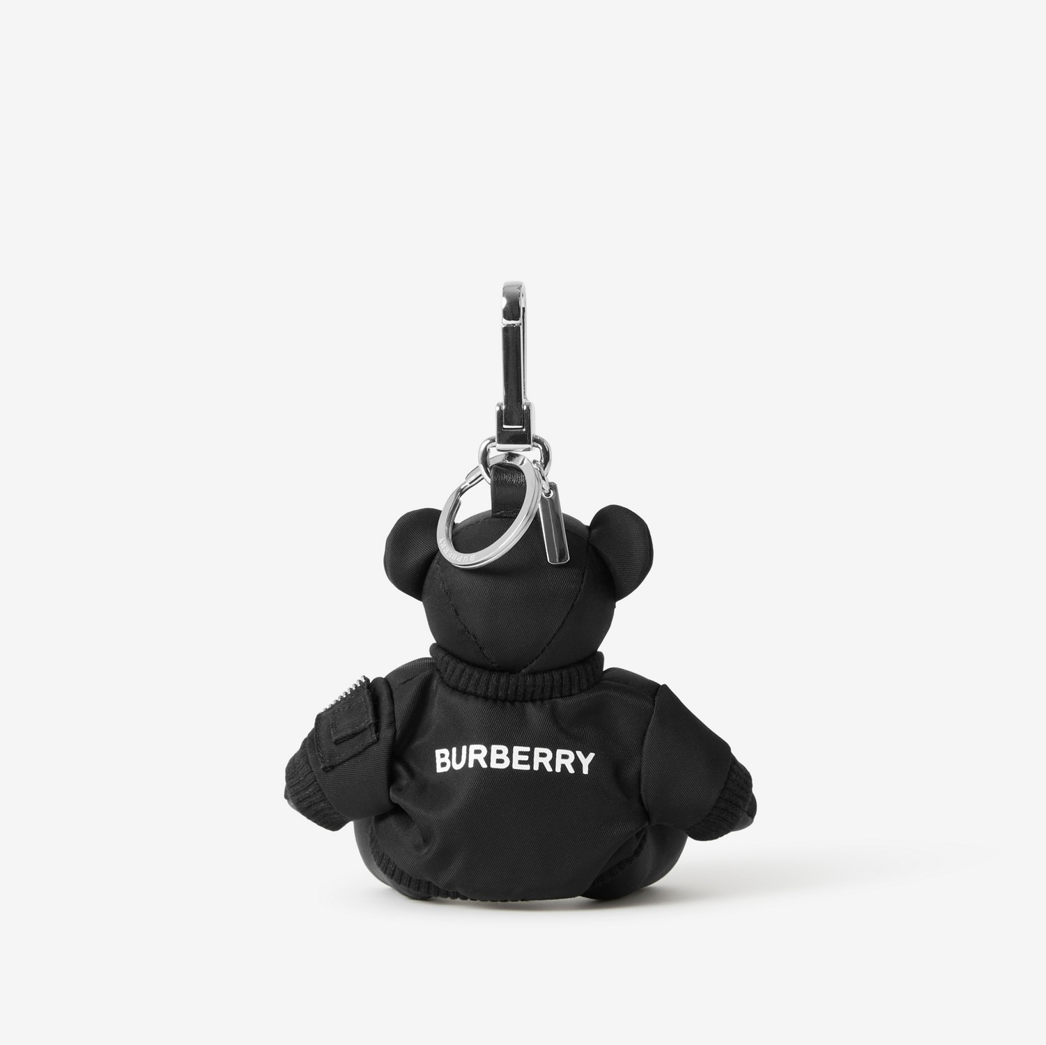 Thomas Bear Charm in Bomber Jacket in Black - Men | Burberry® Official