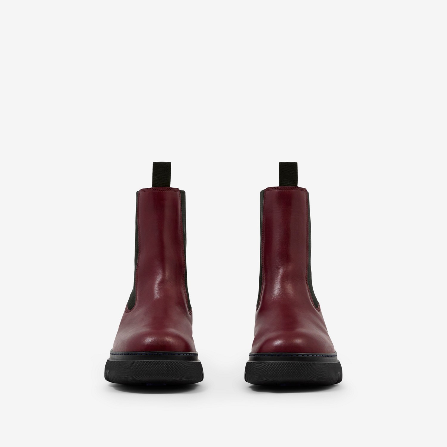 Leather Creeper Chelsea Boots in Plum - Men | Burberry® Official