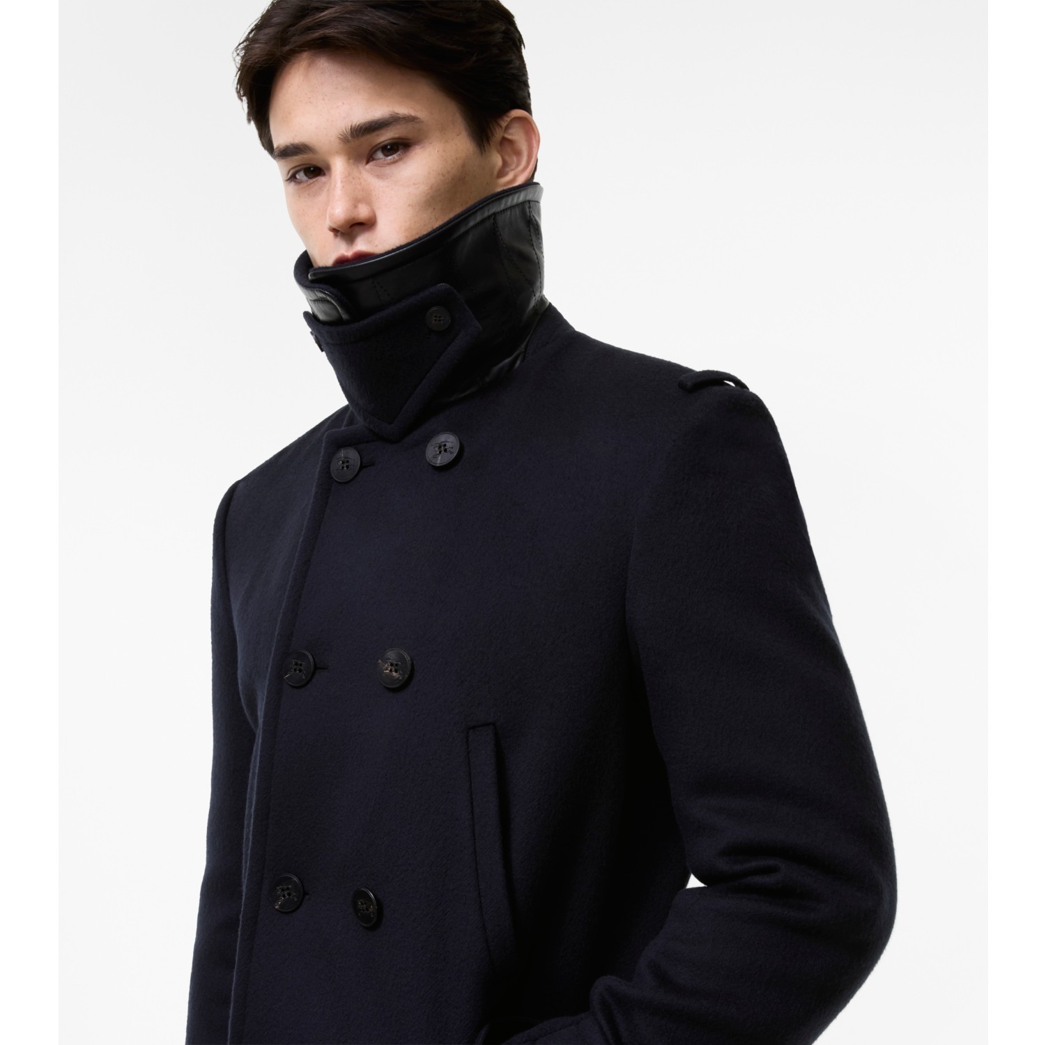 R*様 Burberry ネイビー ピーコート ウールカシミア ピーコート (ネイビー) - メンズ | Burberry®公式サイト