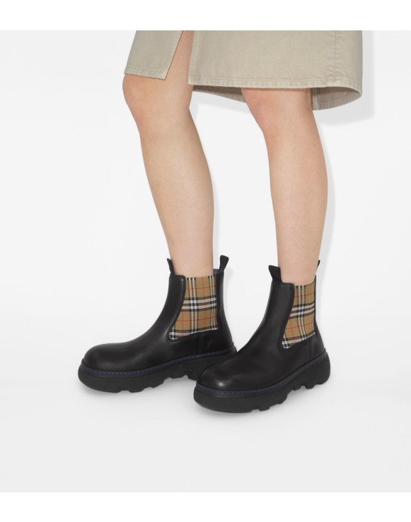 Leather Creeper Low Chelsea Boots