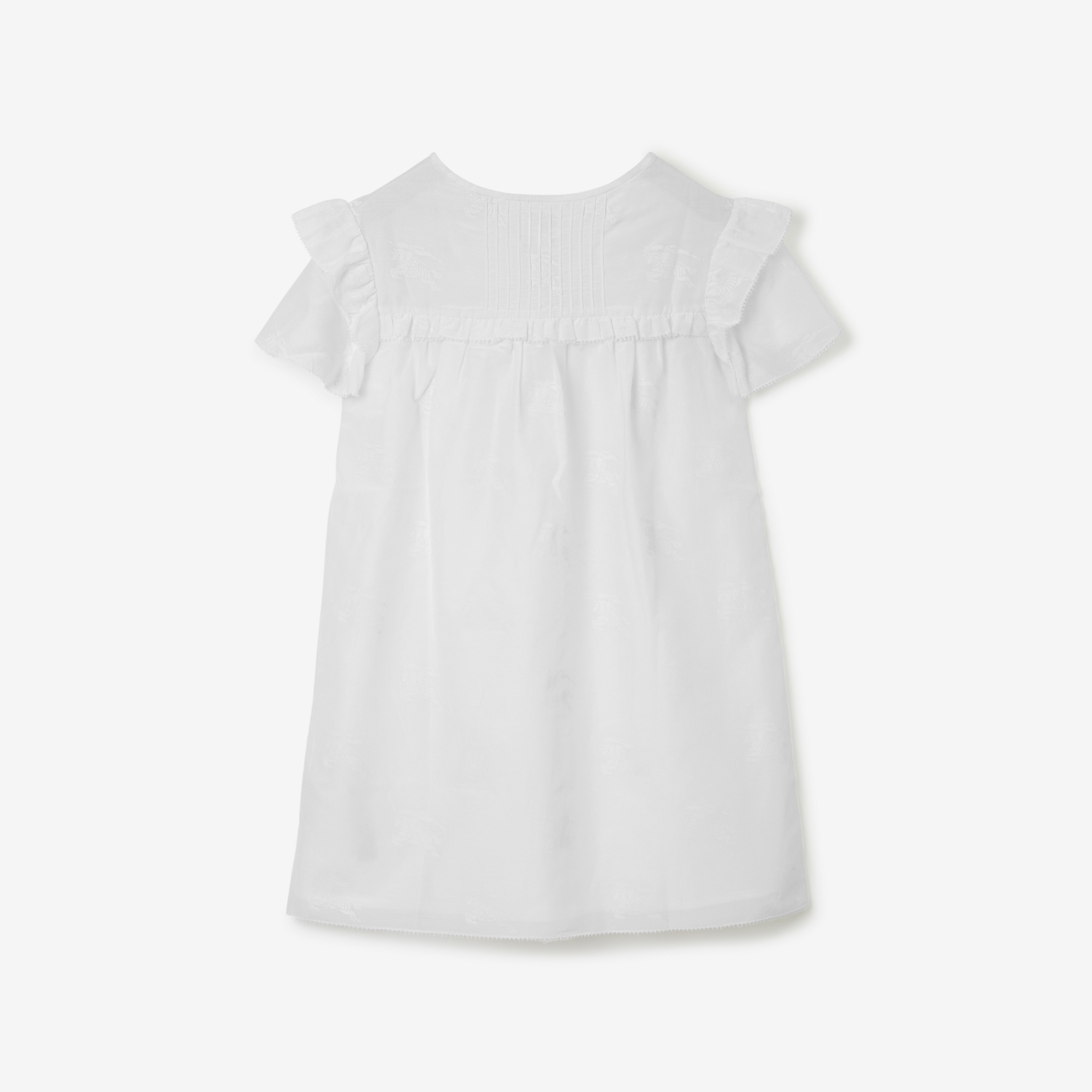 Kleid aus Baumwolle und Seide mit EKD-Motiven (Weiß) | Burberry® - 2