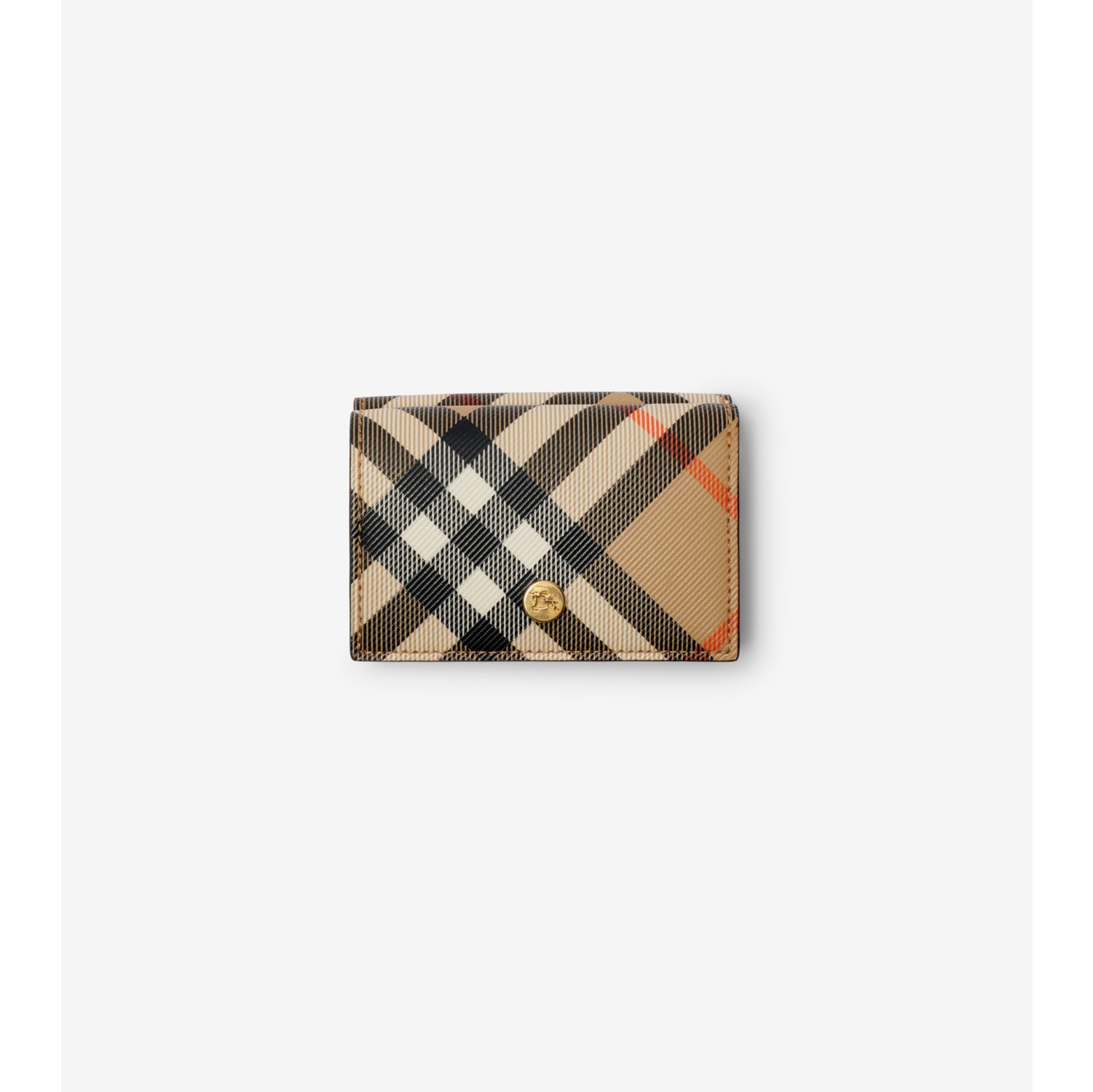 Check Compact Wallet in Sand - Women | Burberry® Official