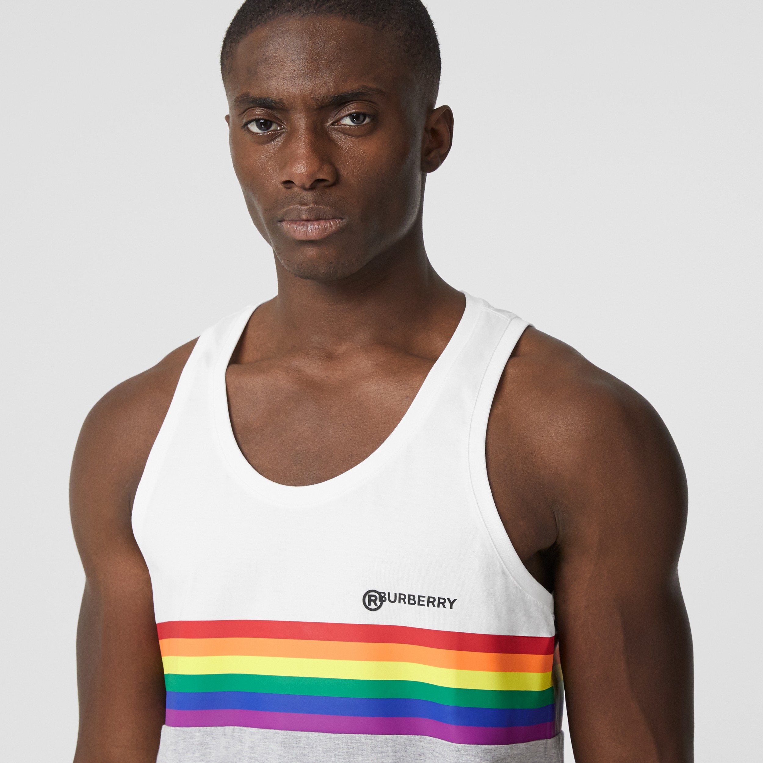 rainbow striped vest top