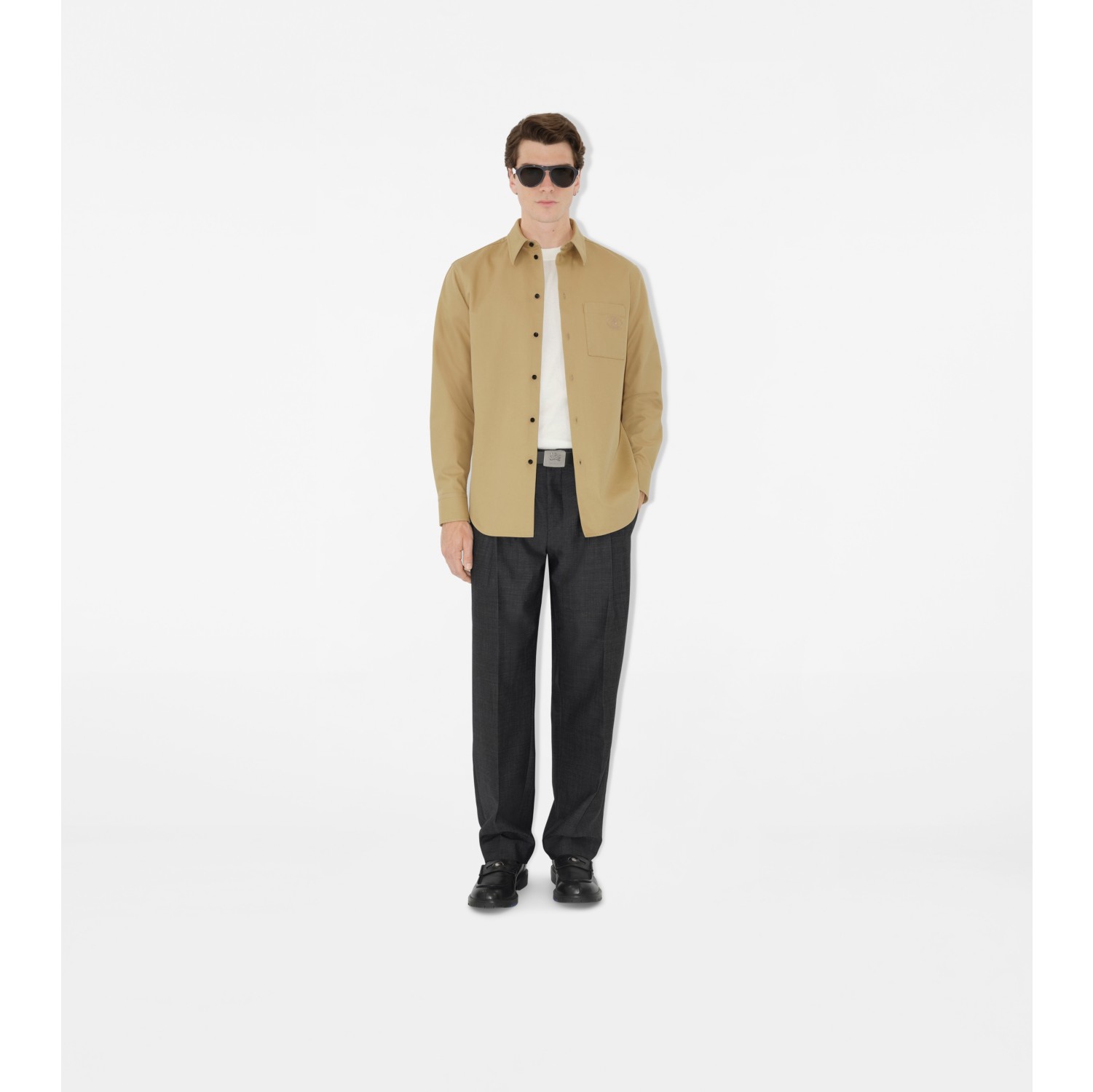 Legere Hemdjacke aus Gabardine