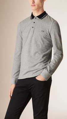 Contrast Tipping Cotton Piqué Polo Shirt