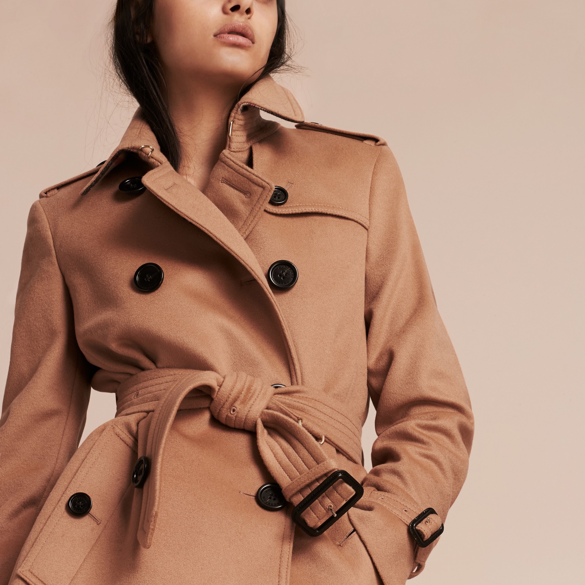 Wool Cashmere Trench Coat in Camel - Women | Burberry United States