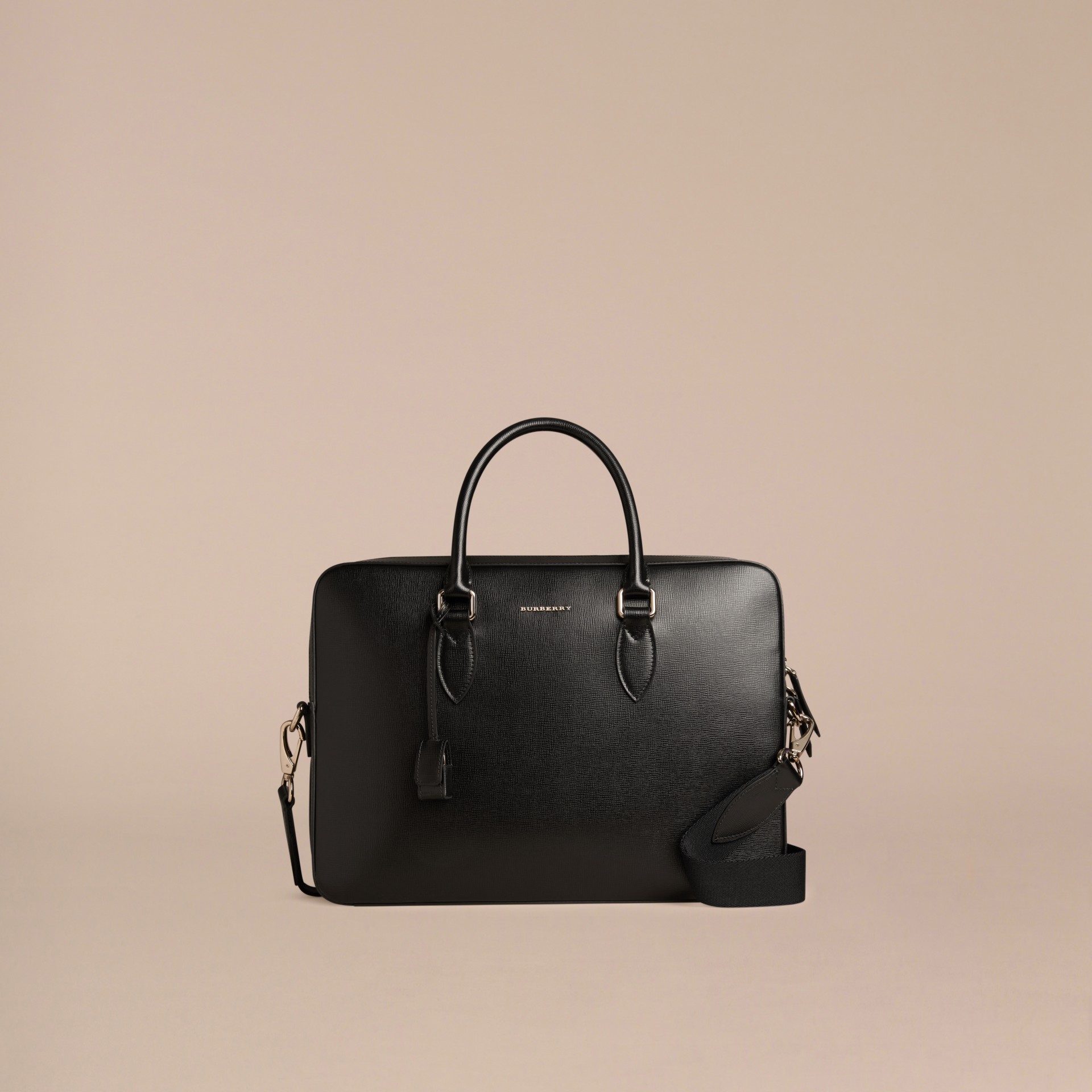 Medium London Leather Briefcase Black | Burberry
