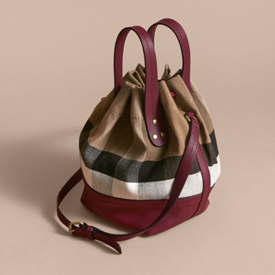 burberry small canvas check crossbody bag