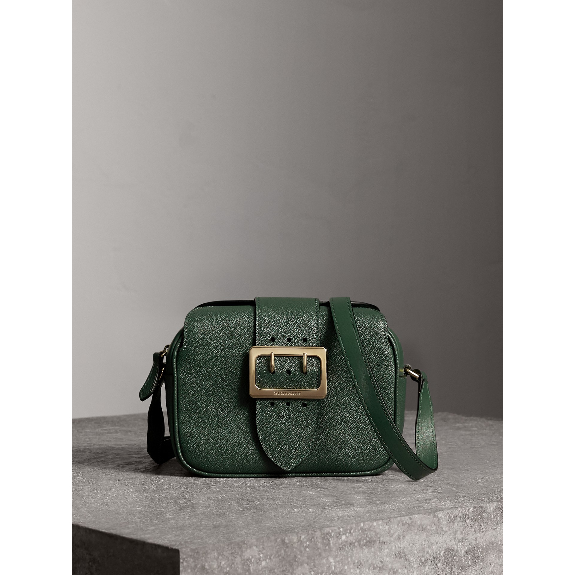 The Small Buckle Crossbody Bag in Leather in Sea Green - Women | Burberry United States