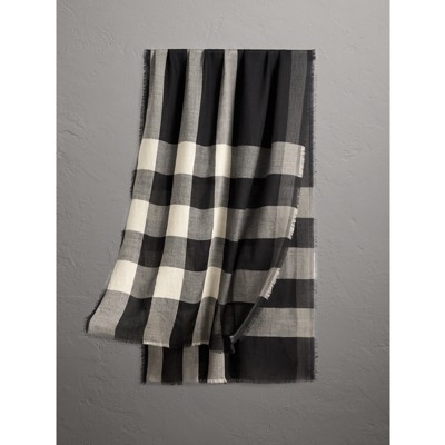 burberry black cashmere scarf