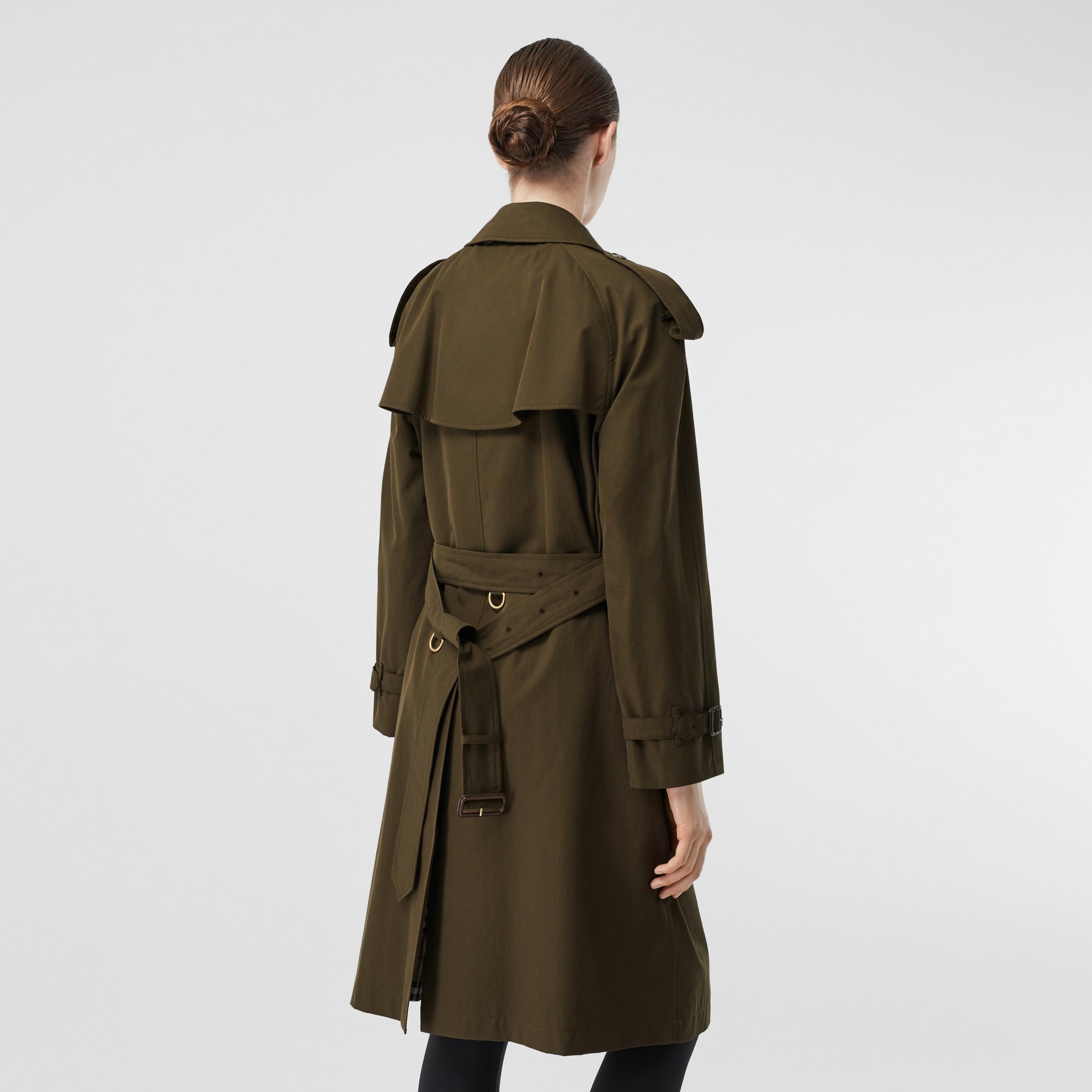 The Mid-length Westminster Heritage Trench Coat in Dark Military Khaki ...