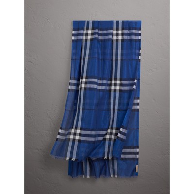 blue burberry scarf