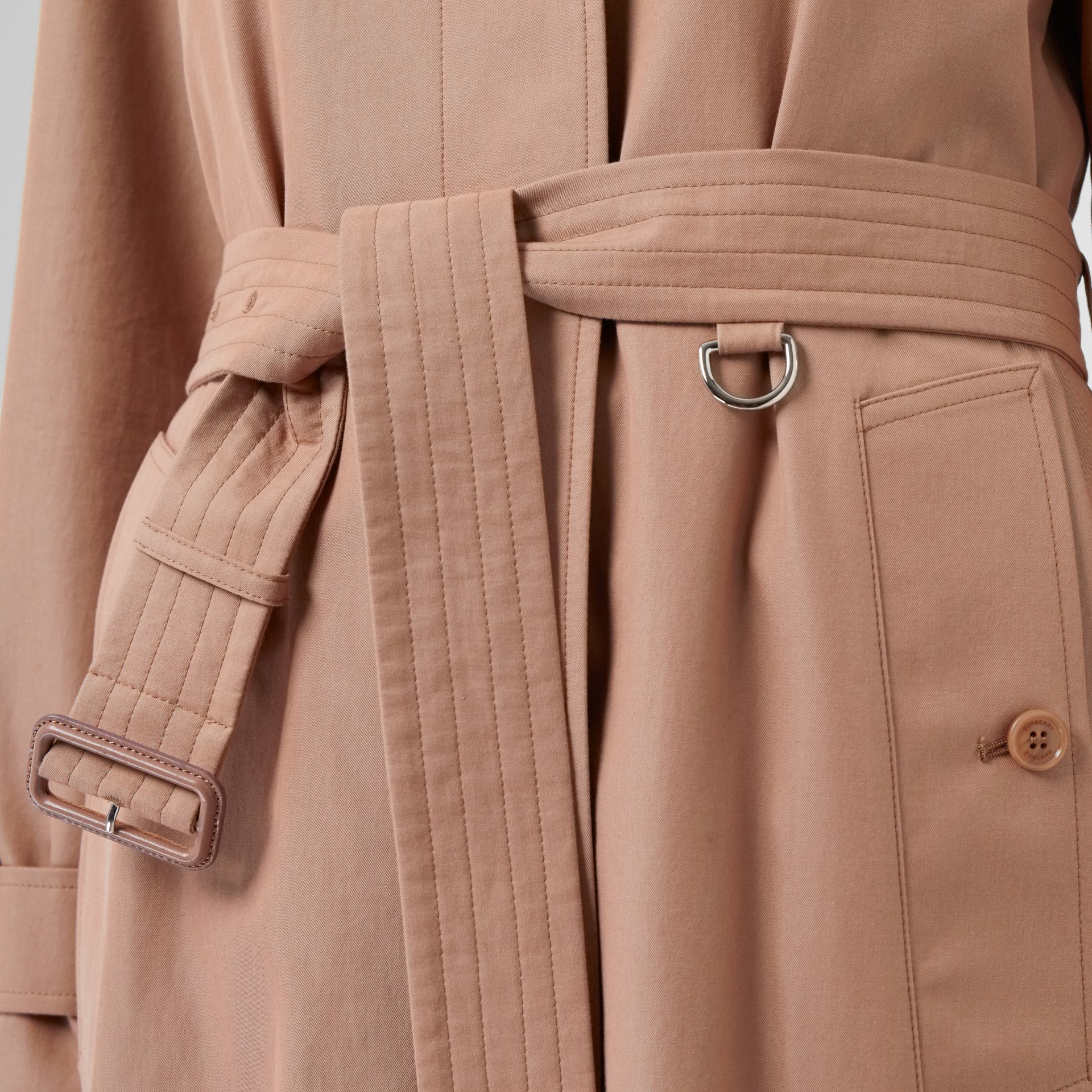 tropical gabardine belted car coat