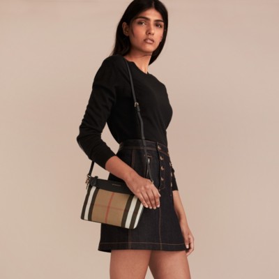 burberry leather skirt