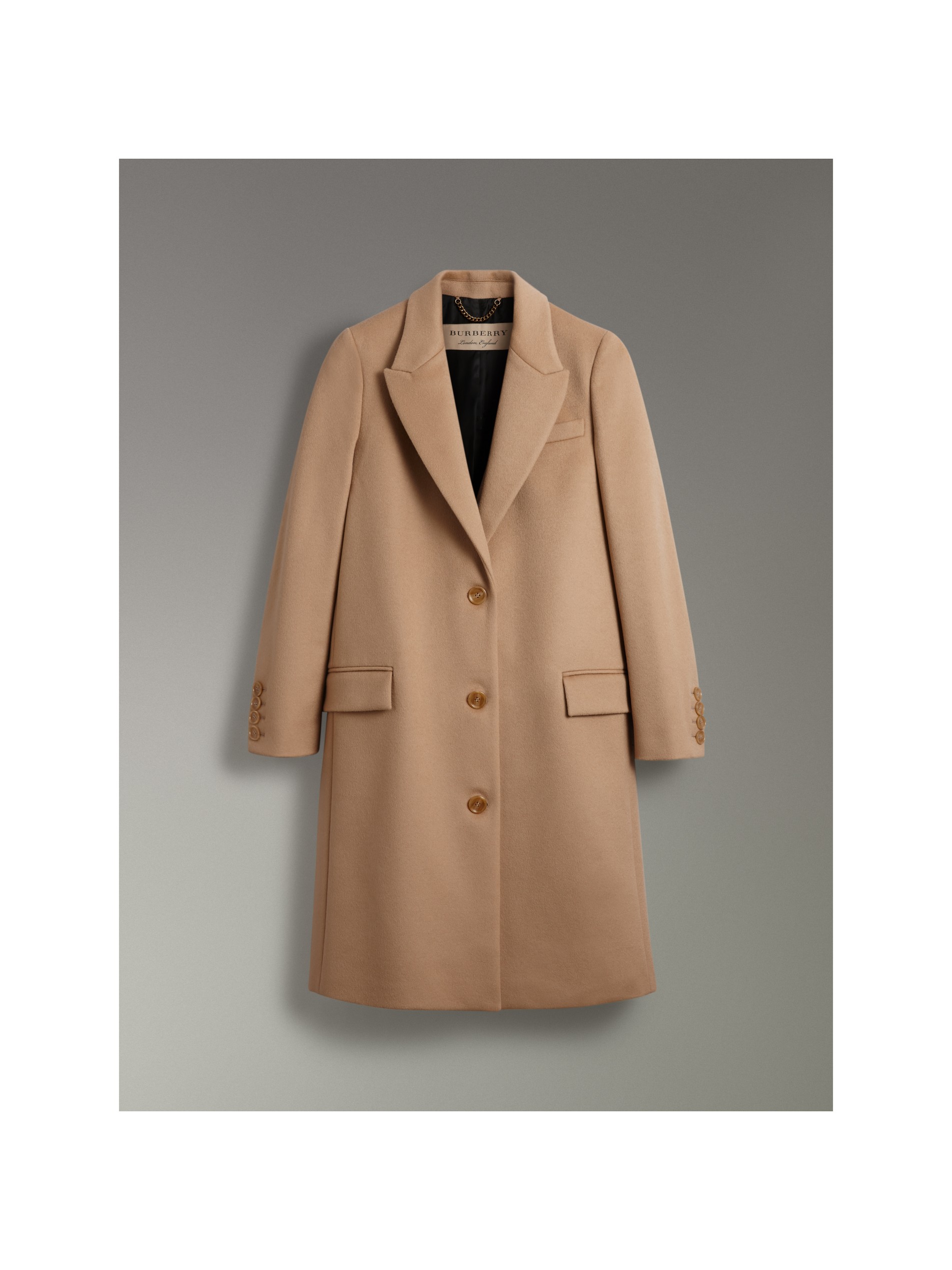 驼色 羊毛混纺量裁大衣 产品图片31