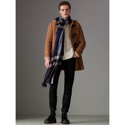 navy burberry scarf