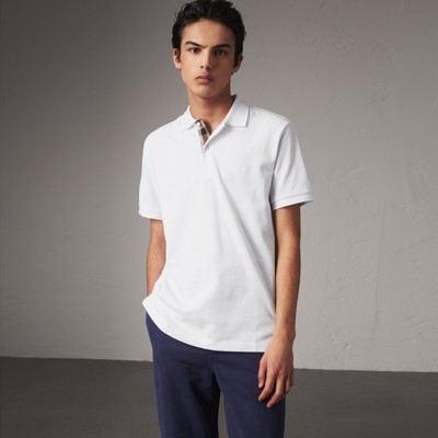 burberry white polo