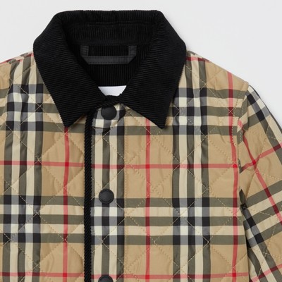burberry plaid quilted jacket