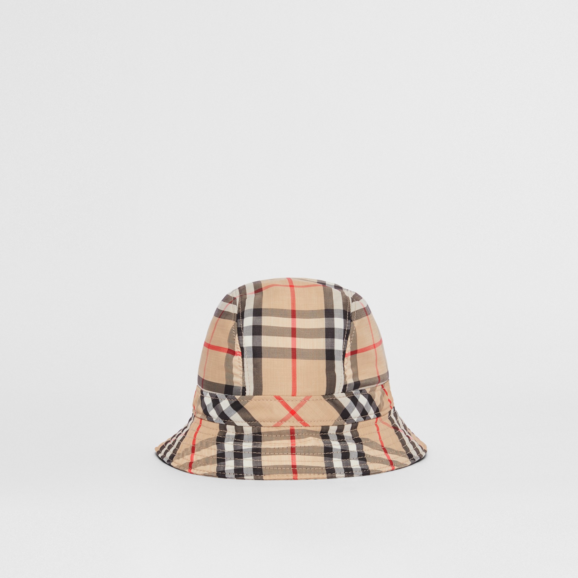 burberry beige vintage check bucket hat