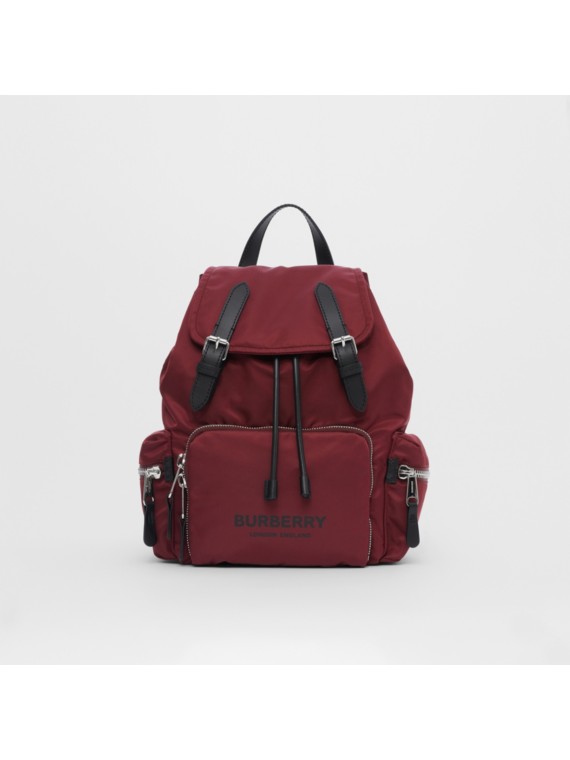 the medium rucksack in logo print econyl