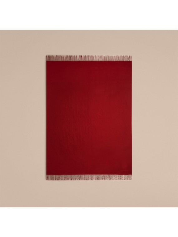 Cashmere Blanket in Parade Red Burberry United States
