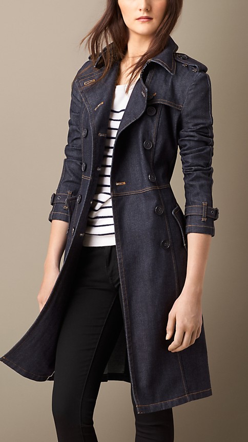 Japanese Denim Structured Trench Coat | Burberry