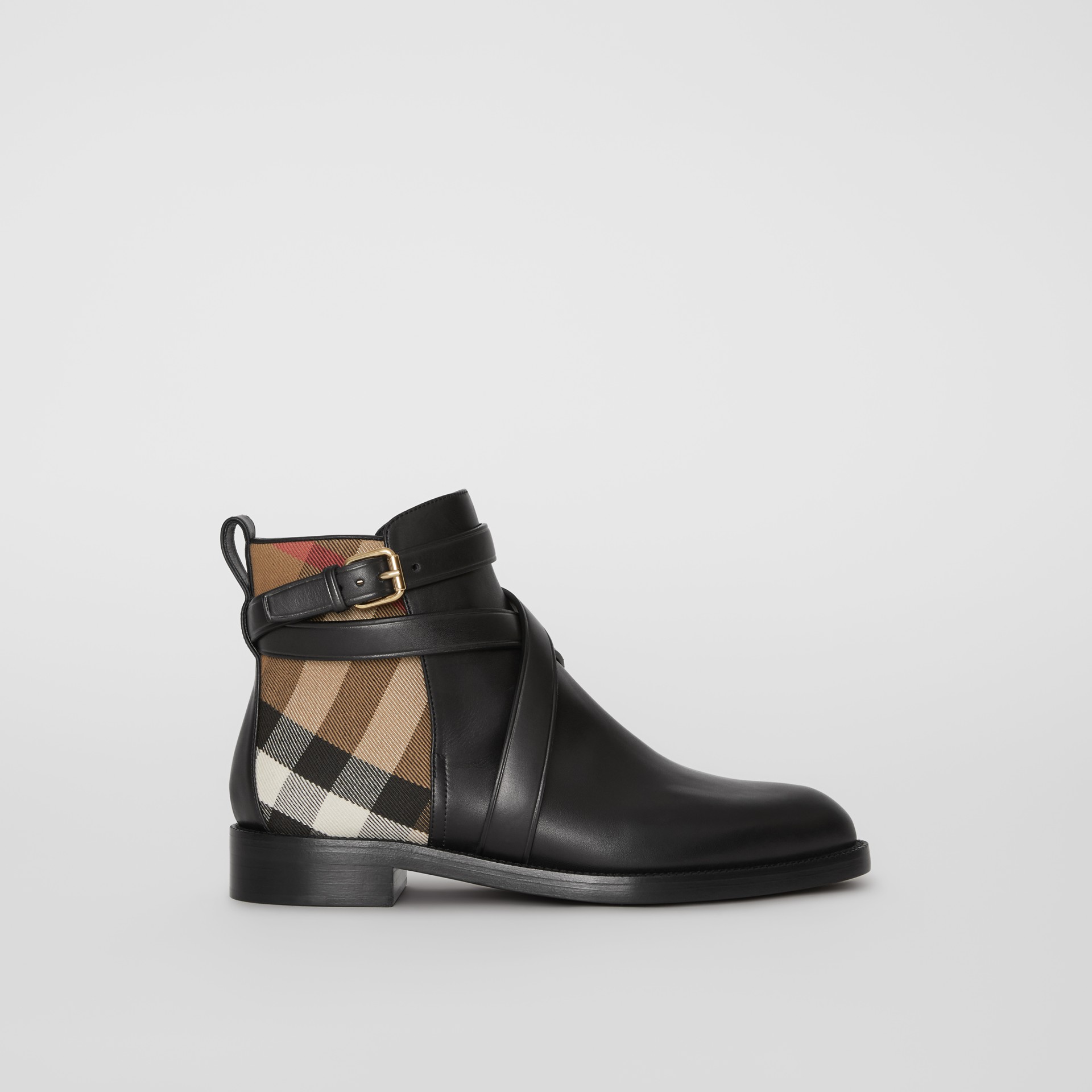 burberry house check ankle boots