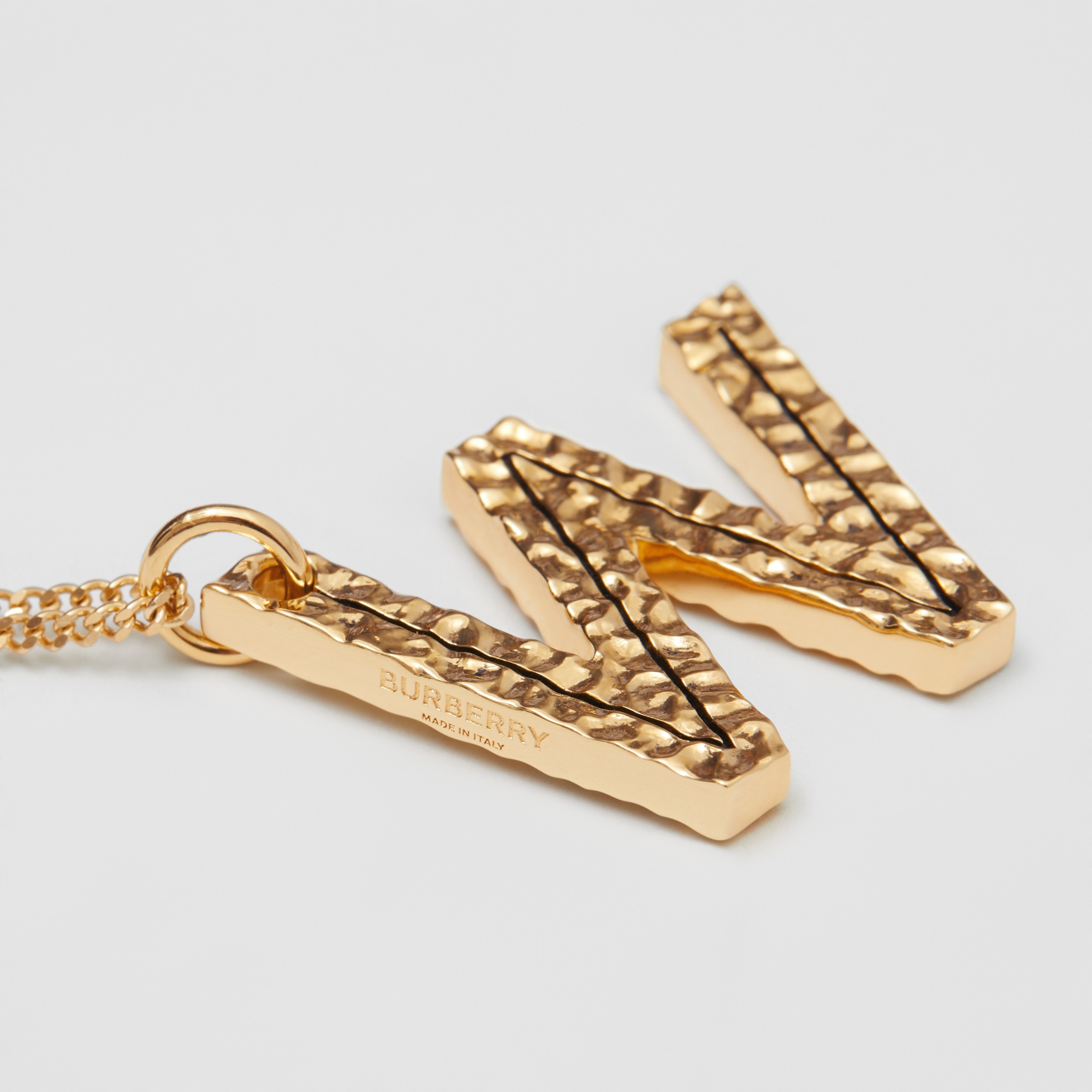 ‘W’ Alphabet Charm Gold-plated Necklace in Light - Women | Burberry ...