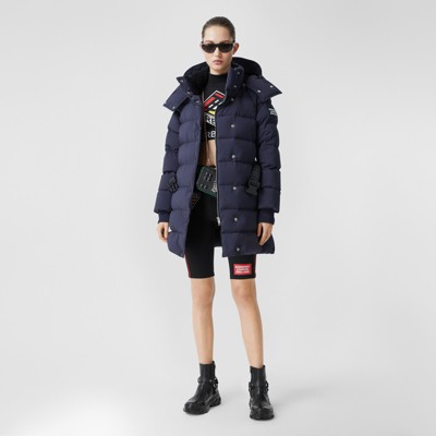 burberry belted puffer coat