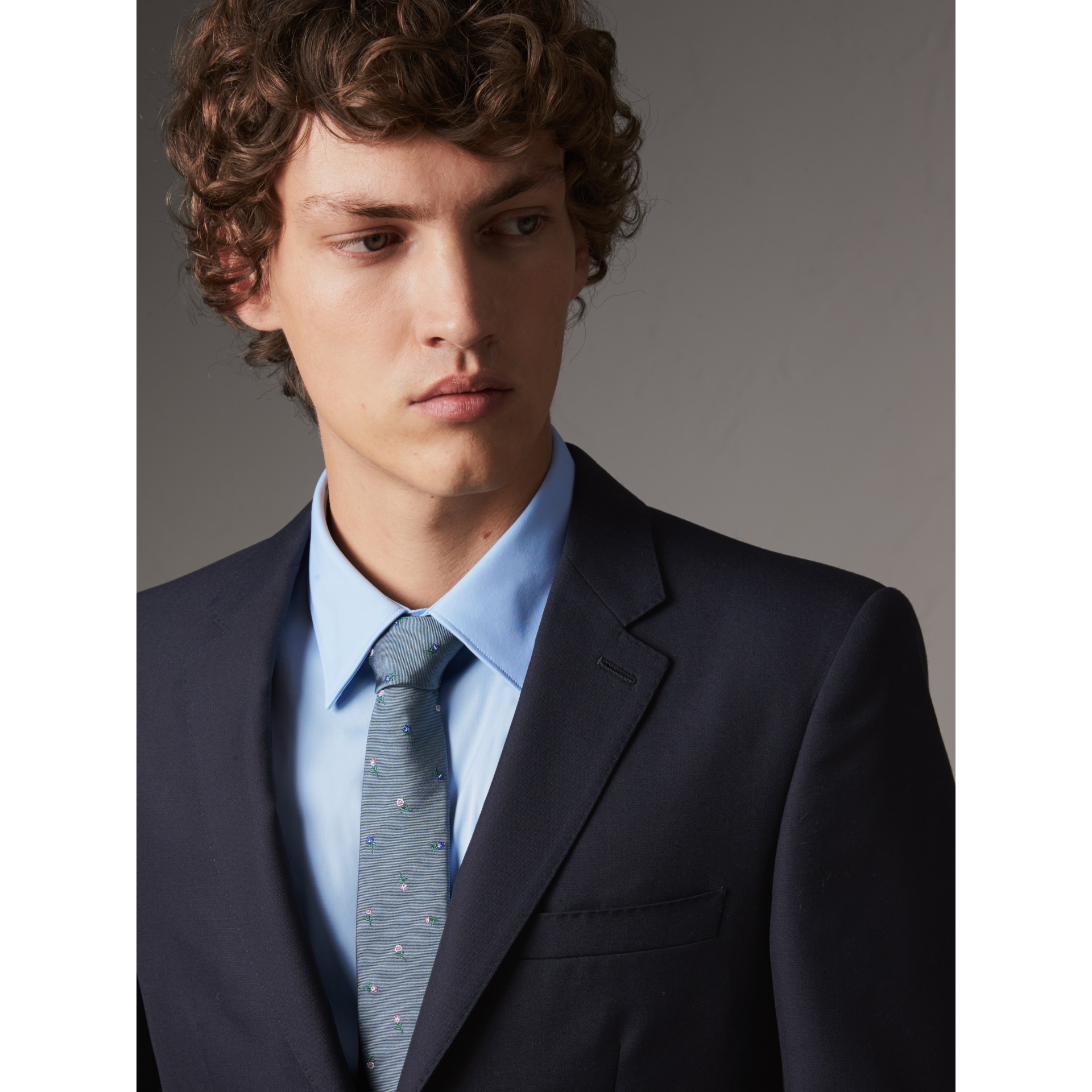 Slim Fit Wool Suit in Navy - Men | Burberry United States
