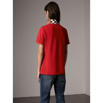 red burberry polo