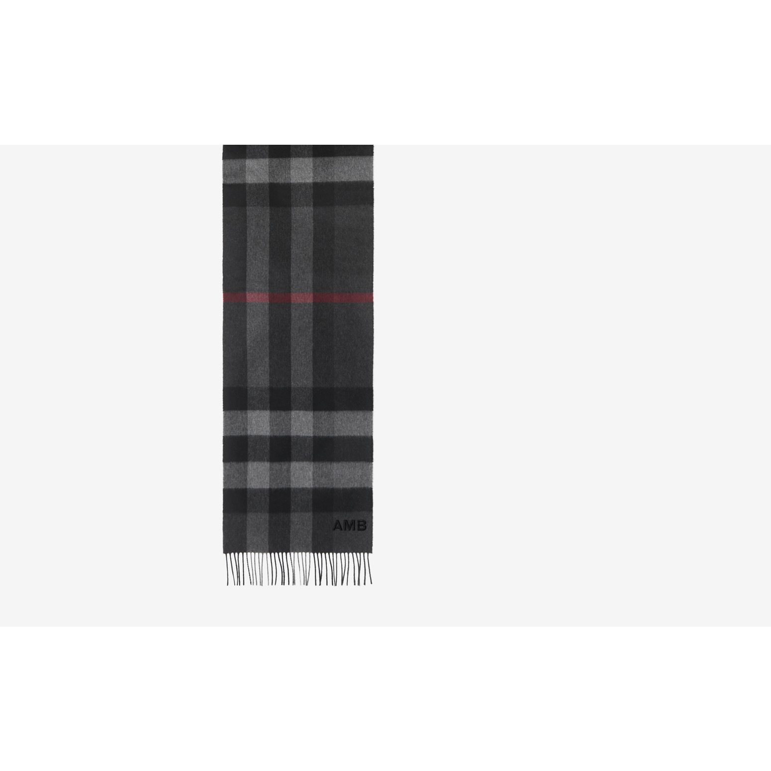 Check Cashmere Scarf in Charcoal | Burberry United States