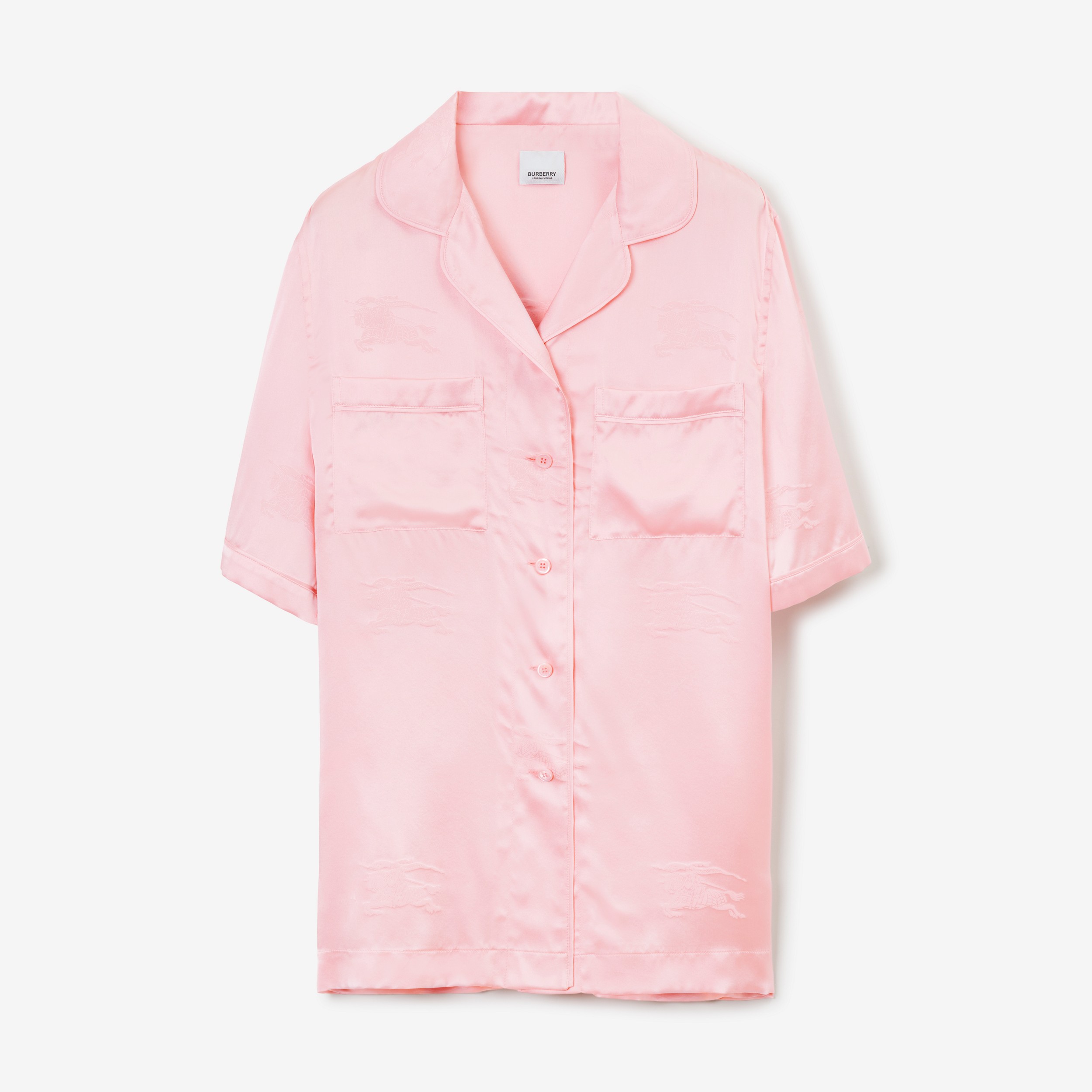 EKD Silk Pyjama Shirt in Soft Blossom - Women | Burberry® Official - 1