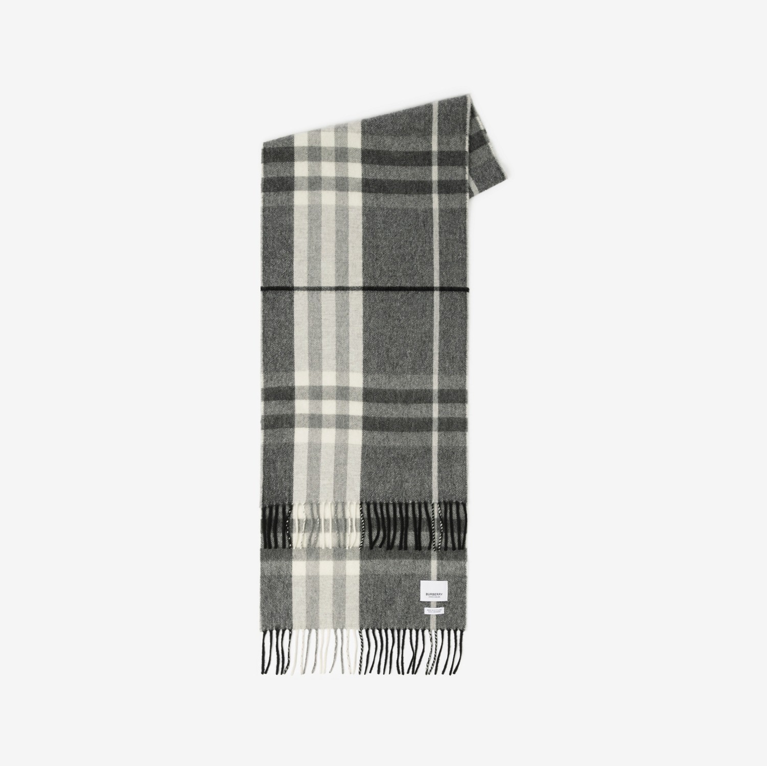 The Burberry Check Cashmere Scarf in Shale Grey | Burberry® Official
