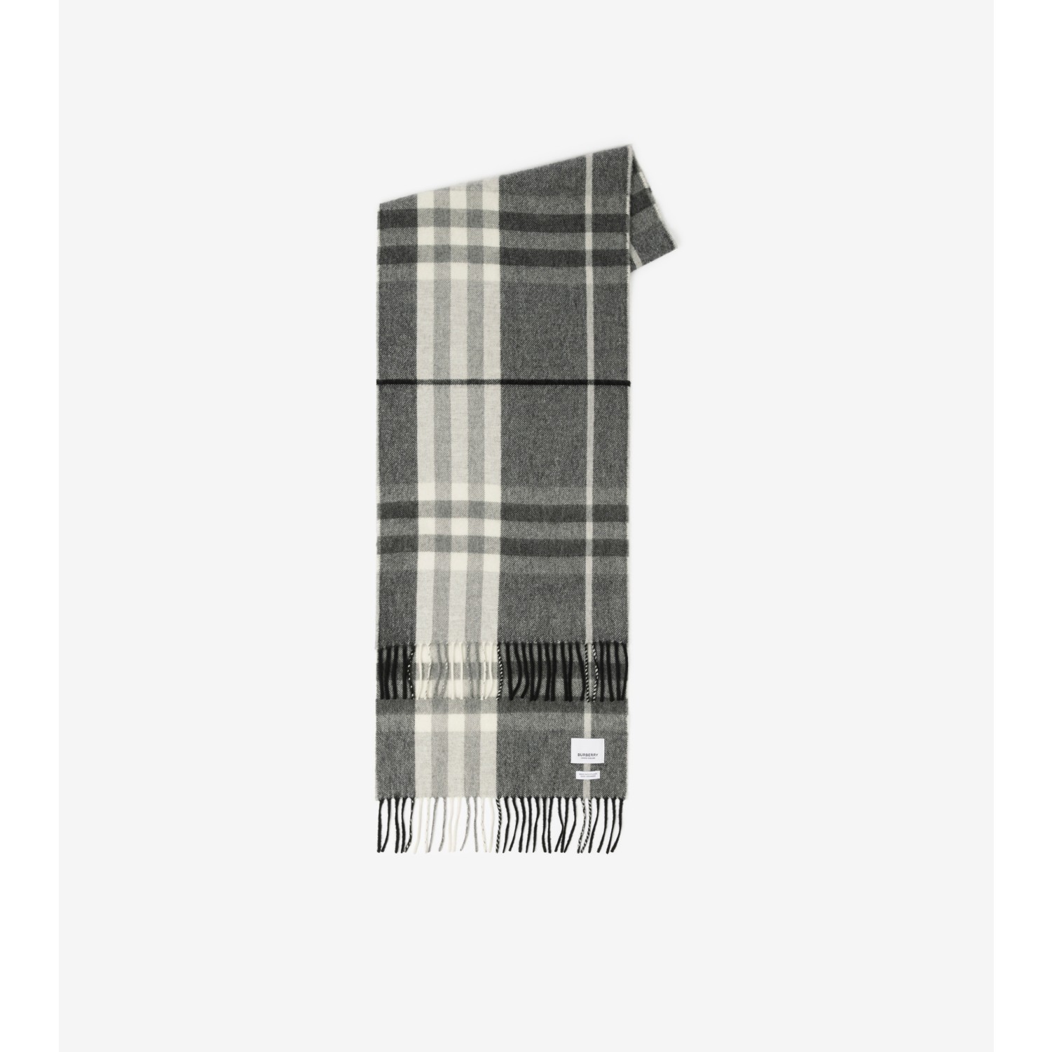 チェック カシミアスカーフ (シェイルグレー) | Burberry®公式サイト