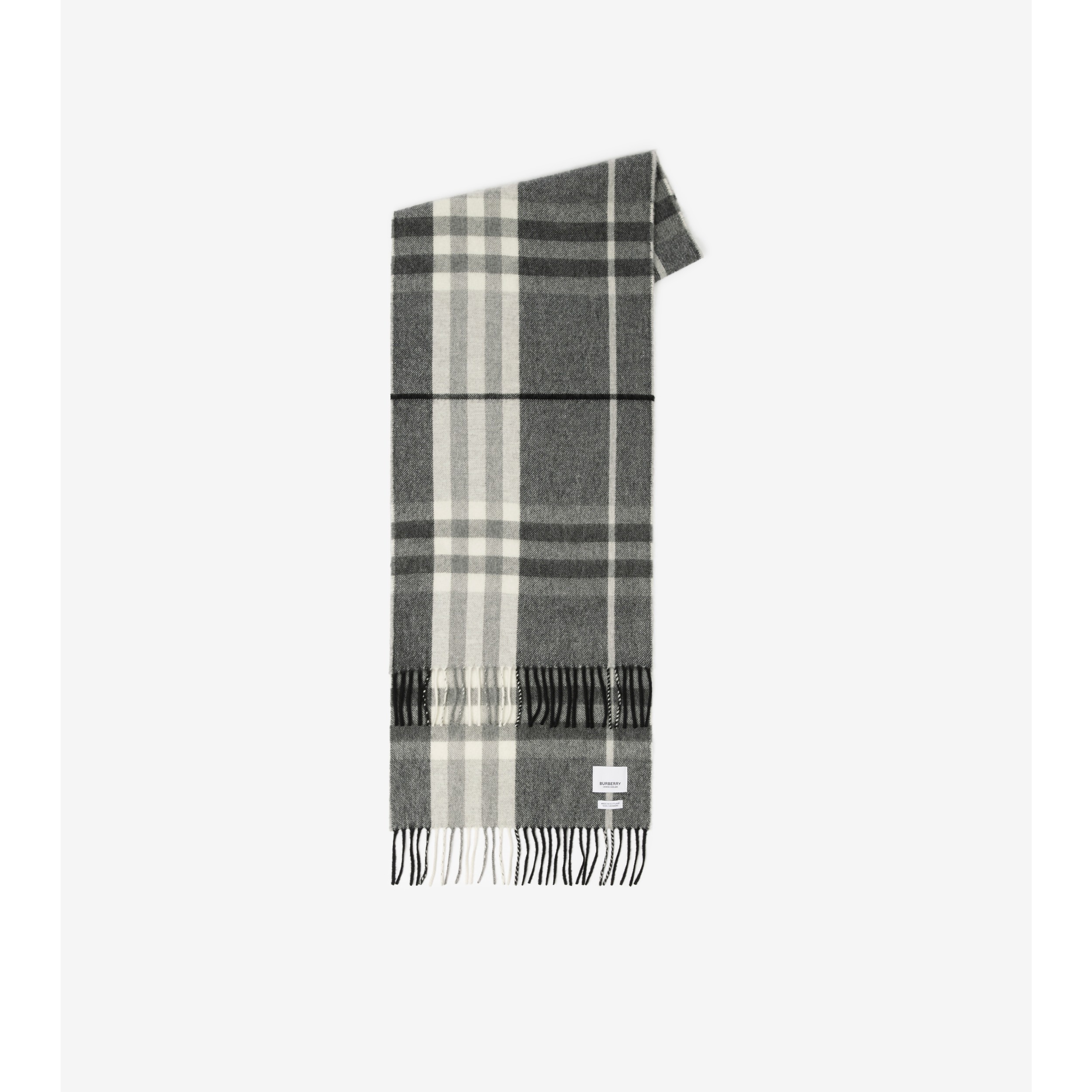 Burberry London 100% Cashmere Classic Plaid 56"x12" Scarf - Made  in England