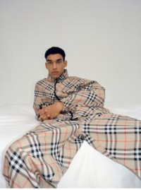 Summer 24 Model wearing Check Jacket and Trousers